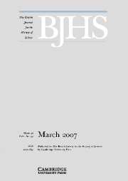The British Journal for the History of Science Volume 40 - Issue 1 -