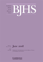 The British Journal for the History of Science Volume 41 - Issue 2 -