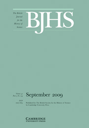The British Journal for the History of Science Volume 42 - Issue 3 -
