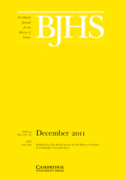 The British Journal for the History of Science Volume 44 - Issue 4 -