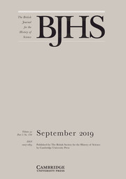 The British Journal for the History of Science Volume 52 - Issue 3 -