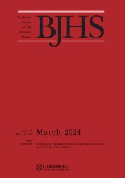 The British Journal for the History of Science Volume 57 - Issue 1 -