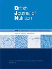British Journal of Nutrition Volume 100 - Issue 3 -