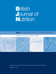 British Journal of Nutrition Volume 102 - Issue 5 -