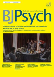 The British Journal of Psychiatry Volume 220 - Special Issue4 -  Themed Issue: Precision Medicine and Personalised Healthcare in Psychiatry