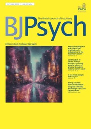 The British Journal of Psychiatry Volume 225 - Issue 4 -