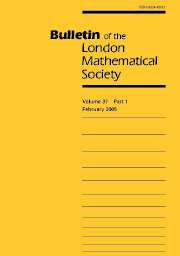 Bulletin of the London Mathematical Society Volume 37 - Issue 1 -
