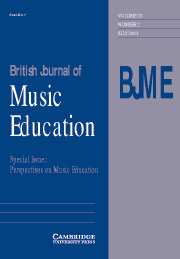 British Journal of Music Education Volume 20 - Issue 2 -