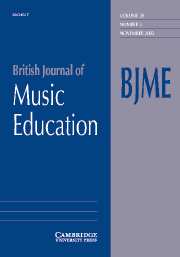 British Journal of Music Education Volume 20 - Issue 3 -