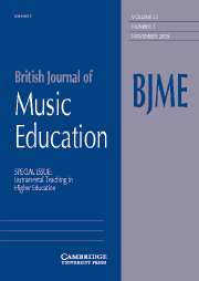 British Journal of Music Education Volume 22 - Issue 3 -