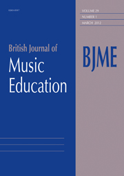 British Journal of Music Education Volume 29 - Issue 1 -