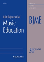 British Journal of Music Education Volume 30 - Issue 1 -