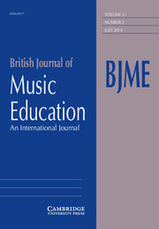British Journal of Music Education Volume 31 - Issue 2 -
