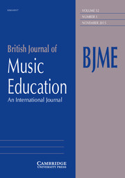 British Journal of Music Education Volume 32 - Issue 3 -