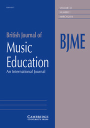 British Journal of Music Education Volume 33 - Issue 1 -