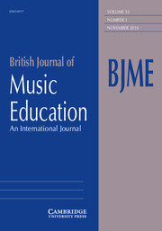 British Journal of Music Education Volume 33 - Issue 3 -