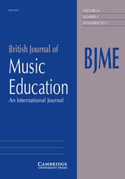 British Journal of Music Education Volume 34 - Issue 3 -