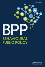 Behavioural Public Policy  Volume 6 - Issue 1 -