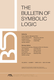 Bulletin of Symbolic Logic Volume 20 - Issue 1 -