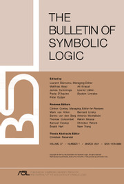 Bulletin of Symbolic Logic Volume 27 - Issue 1 -