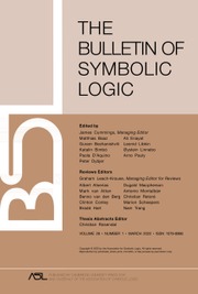 Bulletin of Symbolic Logic Volume 28 - Issue 1 -