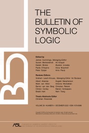 Bulletin of Symbolic Logic Volume 28 - Issue 4 -