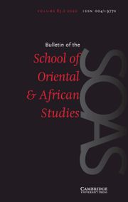 Bulletin of the School of Oriental and African Studies Volume 83 - Issue 2 -