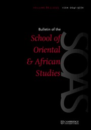 Bulletin of the School of Oriental and African Studies Volume 86 - Issue 3 -