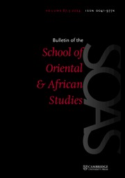 Bulletin of SOAS Volume 87 - Issue 3 -