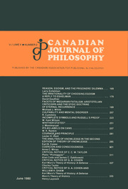 Canadian Journal of Philosophy Volume 10 - Issue 2 -