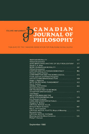 Canadian Journal of Philosophy Volume 10 - Issue 3 -