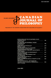 Canadian Journal of Philosophy Volume 11 - Issue 2 -