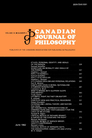 Canadian Journal of Philosophy Volume 12 - Issue 2 -