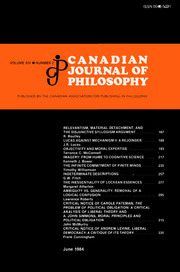 Canadian Journal of Philosophy Volume 14 - Issue 2 -