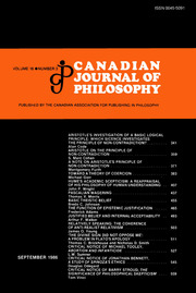 Canadian Journal of Philosophy Volume 16 - Issue 3 -