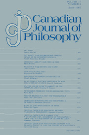Canadian Journal of Philosophy Volume 17 - Issue 2 -