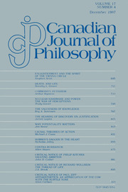 Canadian Journal of Philosophy Volume 17 - Issue 4 -