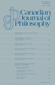 Canadian Journal of Philosophy Volume 18 - Issue 2 -