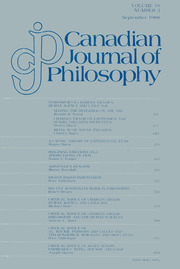 Canadian Journal of Philosophy Volume 18 - Issue 3 -