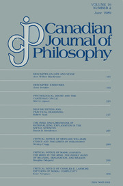 Canadian Journal of Philosophy Volume 19 - Issue 2 -