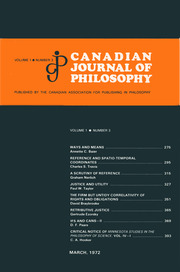 Canadian Journal of Philosophy Volume 1 - Issue 3 -