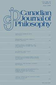 Canadian Journal of Philosophy Volume 20 - Issue 2 -