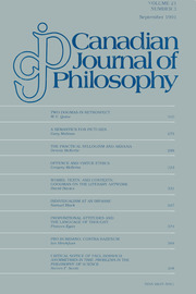 Canadian Journal of Philosophy Volume 21 - Issue 3 -