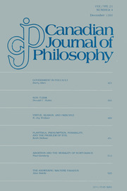 Canadian Journal of Philosophy Volume 21 - Issue 4 -