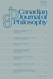 Canadian Journal of Philosophy Volume 22 - Issue 2 -