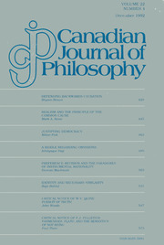 Canadian Journal of Philosophy Volume 22 - Issue 4 -