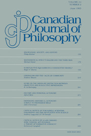Canadian Journal of Philosophy Volume 23 - Issue 2 -