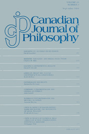 Canadian Journal of Philosophy Volume 24 - Issue 3 -