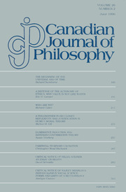 Canadian Journal of Philosophy Volume 26 - Issue 2 -