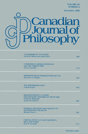 Canadian Journal of Philosophy Volume 26 - Issue 4 -